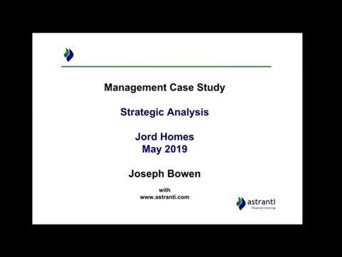 CIMA MCS May 2019 - Jord Homes - Strategic Analysis