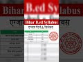 Bihar B ED Entrance Exam Syllabus 2024 Bihar B ED Entrance Exam Syllabus 2024 Viral Bed Shorts