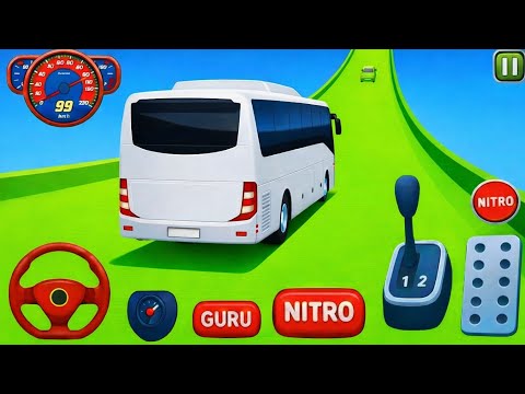 Crazy Bus Mega Ramp Impossible Racing - Bus Stunts Racing - Bus Simulator 3D -Android Gameplay