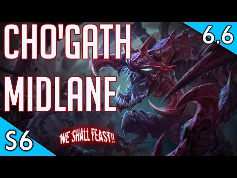 AP Cho'Gath Mid S6 - full game w/ commentary | League of Legends