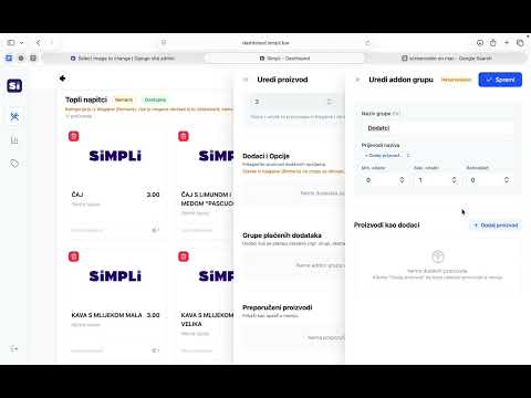 Dodavanje grupa placenih dodataka