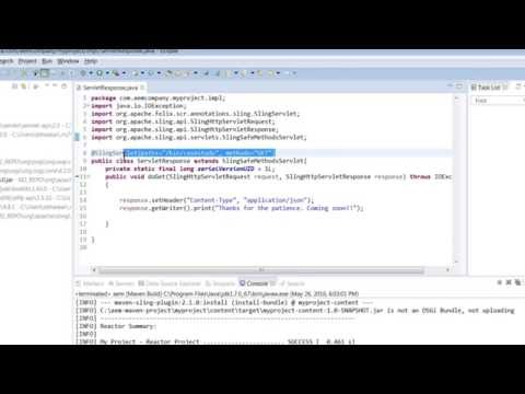 Manage Sling Requests Using Java Servlets