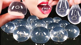 ASMR EDIBLE WATER BOTTLE *NO PLASTIC* HOW TO MAKE WATER BOTTLE FOOD GIANT POPPING BOBA EATING SOUNDS