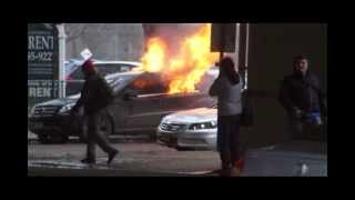 preview picture of video 'Brighton Beach on Fire after Sandy Hurricane!!!Brooklyn New York'