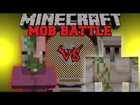 Iron Golem Vs. Pig Mage - Minecraft Mob Battles