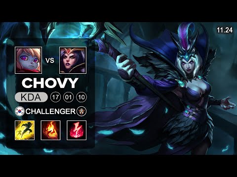 Chovy vs Faker - LeBlanc Mid vs Poppy - KR challenger - PreSeason 12 Patch 11.24