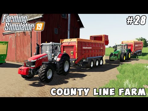 Selling sugar and compost, loading straw | County Line Farm | Farming simulator 19 | Timelapse #28