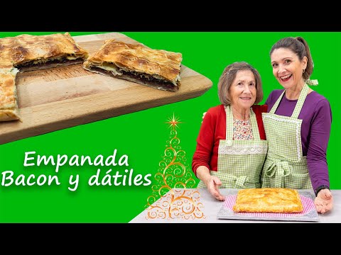¡Irresistible Empanada de 🥟Dátiles, Bacon, Jamón y Queso! Cocinando con mi madre❤️