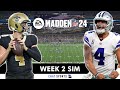 Saints vs. Cowboys Madden Simulation For 2024 NFL Season | Saints Week 1 (Madden 25 Rosters)