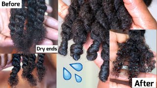 No more DRY ends 😱 Retain length & reduce breakage| Baggy method for Healthy looking ends.