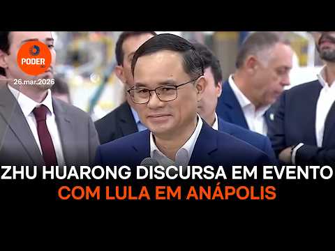 Presidente do conselho da Changan Automobile discursa em evento com Lula em Anápolis