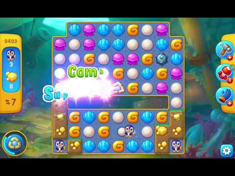 Fishdom Easy Level 9493 (with ingame lightning and firecracker boosters)  @choraelmin