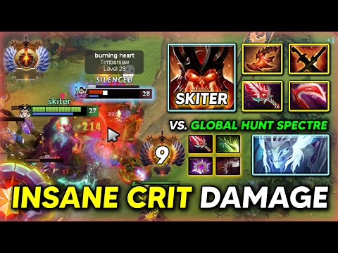INSANE CRIT DAMAGE CARRY By Skiter Wraith King Bloodthorn Item Build Brutal Sword Smash Vs. Spectre