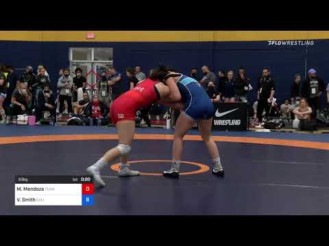 53 Kg Semifinal - Melanie Mendoza, Team Tornado Wrestling Club Vs Victoria Smith, California