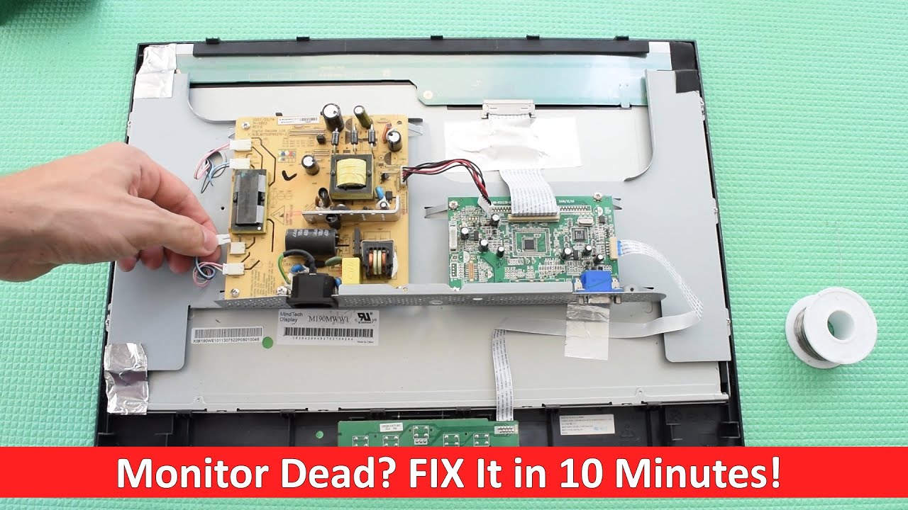Fix Any Monitor with Common Problems – Easy Capacitor Repair (ViewSonic Example)