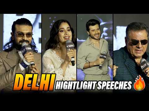 PEDDI Delhi Press Meet Highlights | Ram Charan, Janhvi Kapoor, Divyenndu & Boman Irani
