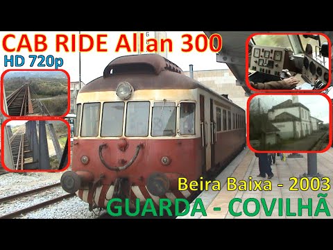 Cab Ride Automotora Diesel CP 300 (Allan) Guarda - Covilhã em 2003, (Linha da Beira Baixa) HD 720p