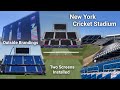 New York Cricket Stadium Two Screens & Outside Hoardings | Modular Stadium In Nassau County Updates