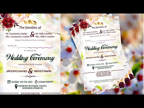 How To Design a Beautiful WEDDING INVITATION CARD |...