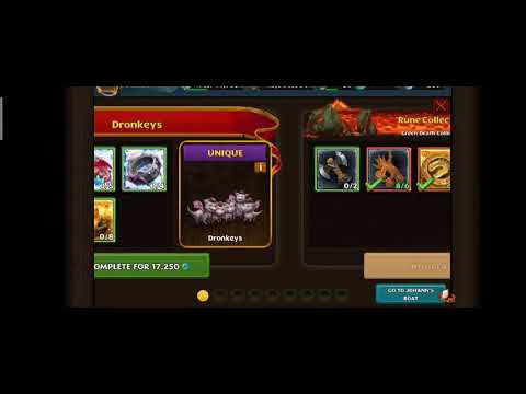 Dragons :Rise of berk (Unlocked the Dronkeys and upgrade it to max level)