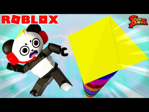 FALLING 1,000,000 FEET IN ROBLOX COTTON TOWER SPEED RUN ! Let's Play with Combo Panda