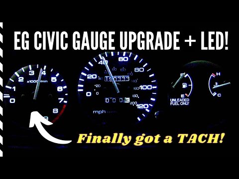 EG Civic Cluster Upgrade + LED Gauge Lights!