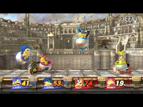 Super Smash Bros Wii U - 2v2 For Glory Koopaling Fight