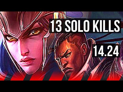 QUINN vs LUCIAN (TOP) | 13 solo kills, Rank 7 Quinn, 49k DMG, Legendary, 22/5/8 | KR Master | 14.24