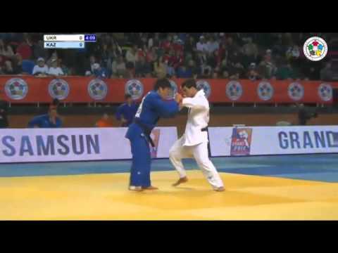 Judo Grand-Prix Samsun 2013: Georgii ZANTARAIA (UKR) - Sergey LIM (KAZ) Semi Final [-66kg]
