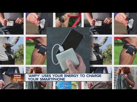 AMPY uses your motion to charge your phone