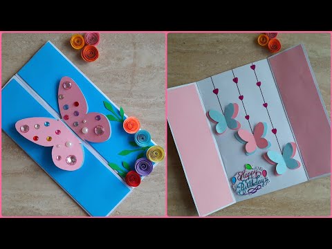 Beautiful Butterfly Birthday Card | Butterfly Birthday Card Idea | Easy Butterfly Birthday Card