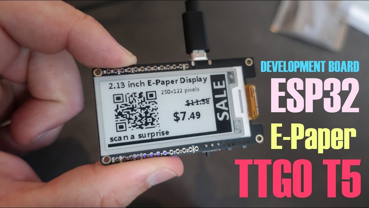 LILYGO® TTGO T5  -EPaper ESP32 developement board - Overview and Setup (V2.0)