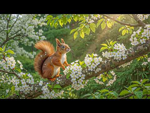 Little Forest in Spring 🌼 Bird Sounds & Relaxing Piano Music for Stress Relief & Sleep