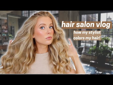 How My Hair Stylist Colors my Warm Blonde Hair! Hair...