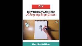 How to Draw a Scientist - Easy Step-by-Step Drawing for Kids #howtodraw #learntodraw