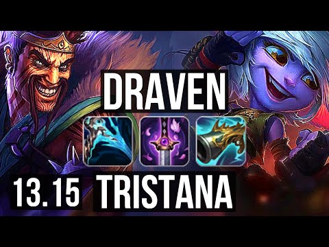 DRAVEN vs TRISTANA (MID) | 2.5M mastery, 8 solo kills, 1300+ games, Godlike | KR Grandmaster | 13.15
