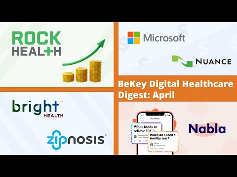 Microsoft & Nuance, Nabla's new app for women, Bright Health & Zipnosis, digital health funds in Q1
