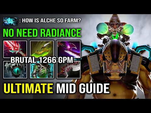 ULTIMATE MID GUIDE Pro Alchemist +1266 GPM No Need Radiance or Battle Fury Farming EPIC Dota 2