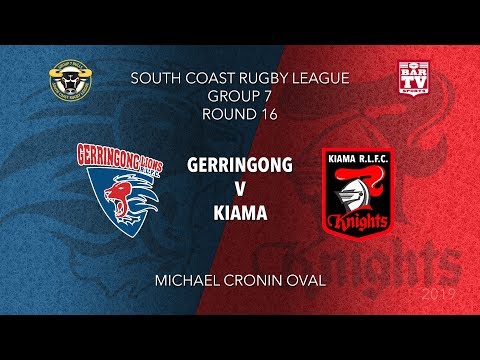 2019 Group 7 South Coast Rugby League Round 16 - Gerringong Lions v Kiama Knights