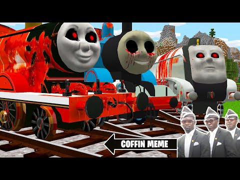 Return of THOMAS THE TANK ENGINE.EXE and FRIENDS part 2 James and Spancer in Minecraft - Coffin Meme