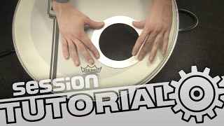 Bassdrum-Sound - Ein Loch ins Bassdrum-Fell schneiden und die Bassdrum dämpfen | session Tutorial