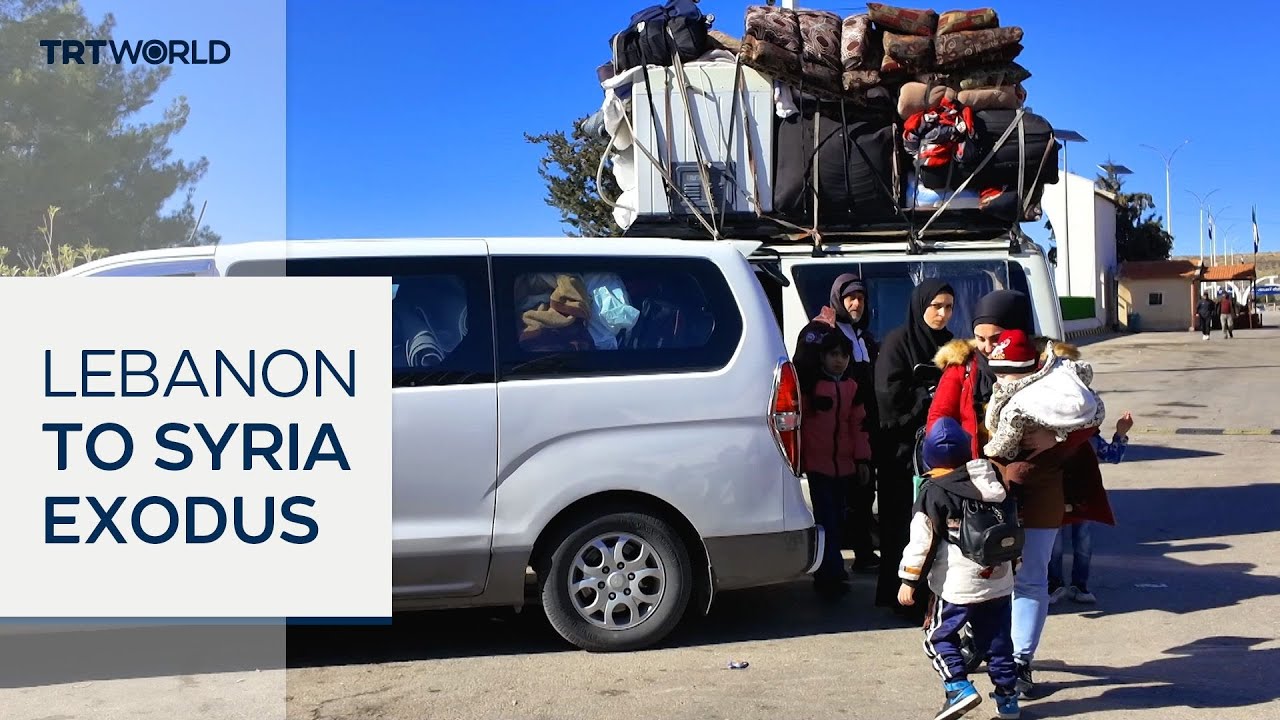 Tens of thousands in Lebanon flee to Syria