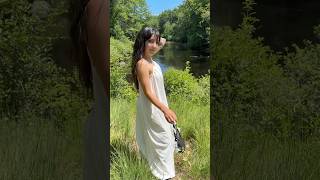 Getting ready to go for a swim! My favorite swim spot this summer has been by this beautiful river