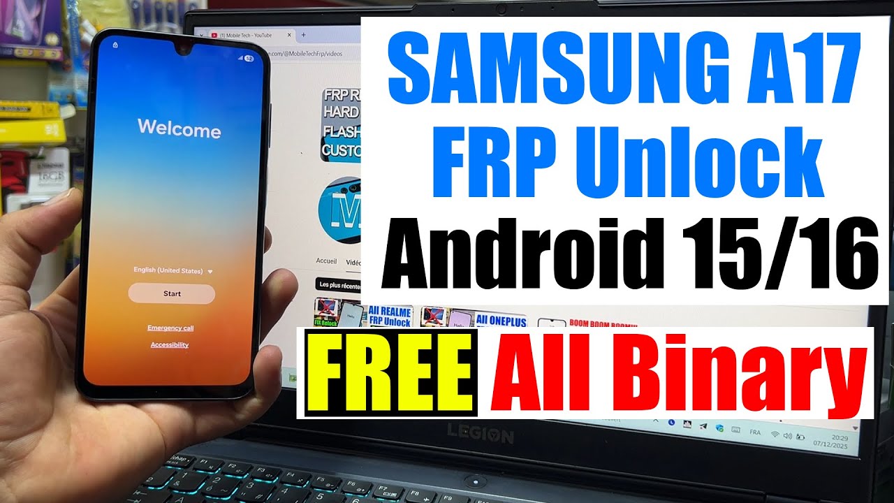 Samsung A17 5G FRP Bypass Android 15/16 | A175F/A176b Google Account Unlock | Remove