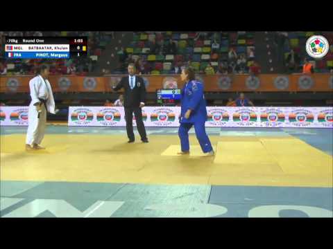 Khulan BATBAATAR (MGL) Vs Margaux PINOT (FRA) - Judo Grand Prix Samsun 2014 [-70kg]