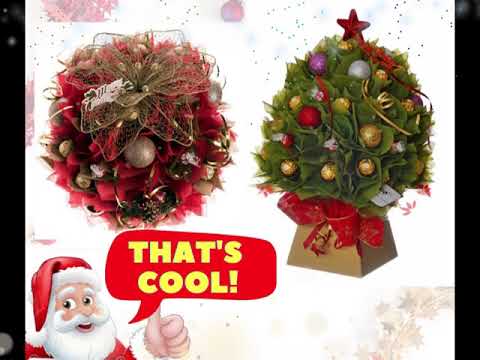 Chocolate Flower Bouquets for Christmas with Ferrero Rocher or Lindor Lindt