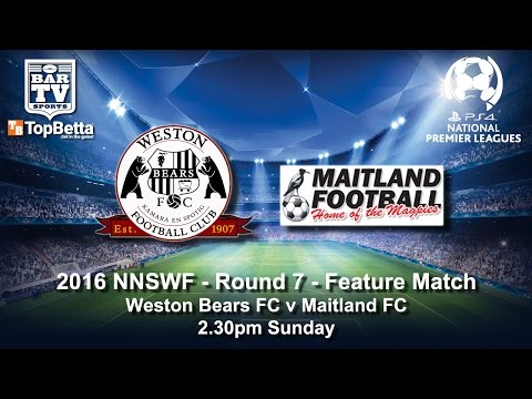 2016 - NNSWF - Round 7 - Feature Match - Weston Bears FC v Maitland FC