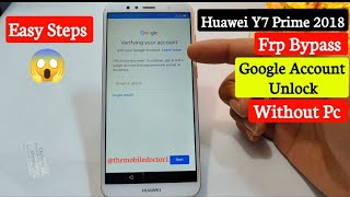 Huawei Y7 Prime 2018 Frp Bypass | Google Account Unlock Without Pc 💯 | Final Method 🔥