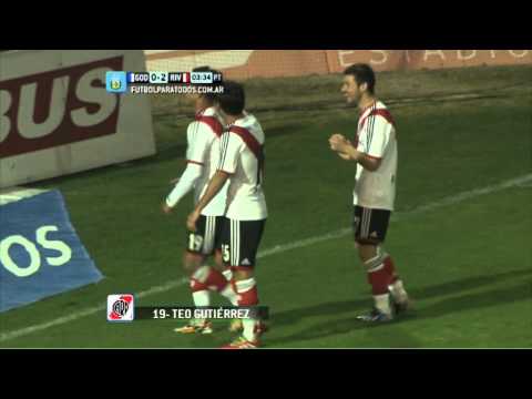 Gol de Gutiérrez. Godoy Cruz 0 - River 2. Fecha 3. Torneo Primera División 2014. FPT.