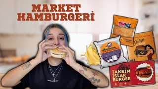 Marketten Aldığım Hazır Hamburgerleri Deniyorum!🍔